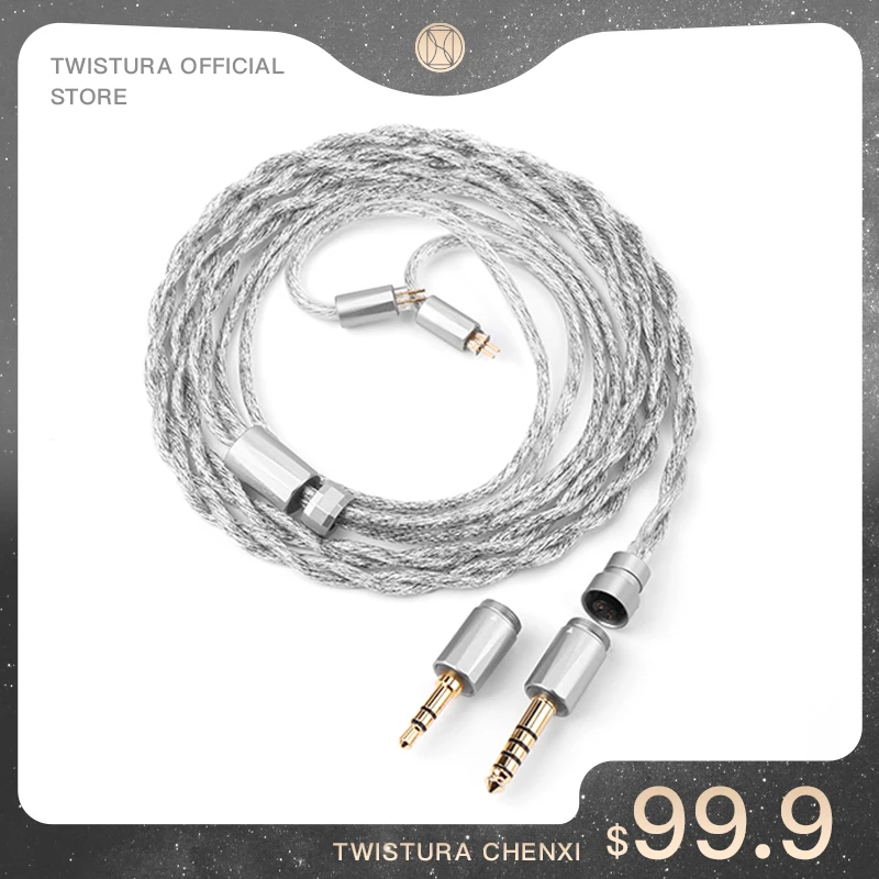 TWISTURA CHENXI Hybrid Graphene Copper-Silver Upgrade Cable 0.78mm 2-Pin 3.5mm/4.4mm Earphone Replacement Cable