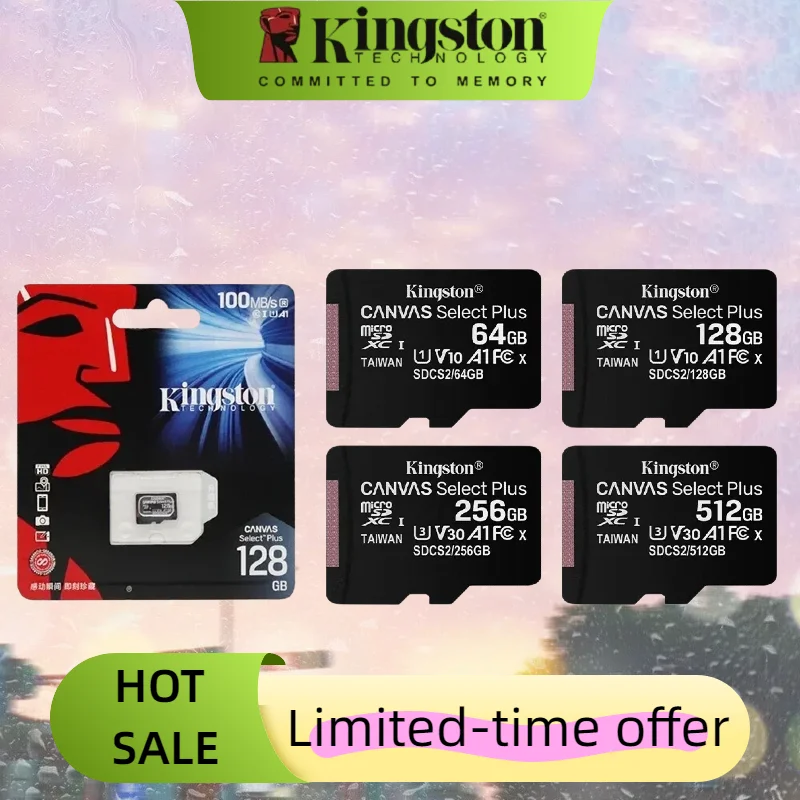 Kingston Micro SD TF Card 256GB 512GB Flash Memory Card A1 V10 Original Storage Micro SD Cards for Phone/Tablet/Switch Original