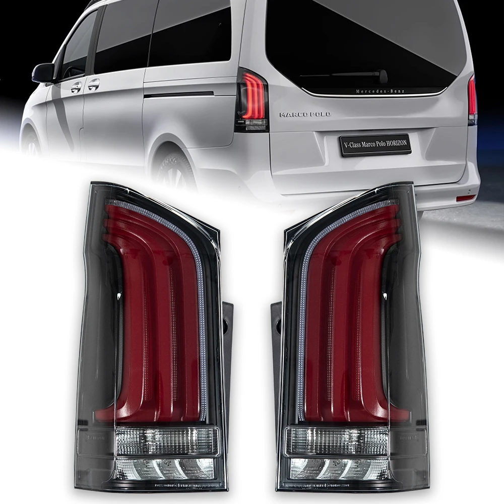 Car Lights For Benz Vito Led Tail Lamp 2014-2021 W447 Dynamic Signal Tail Light Animation Rear Stop Brake Reverse Accessories