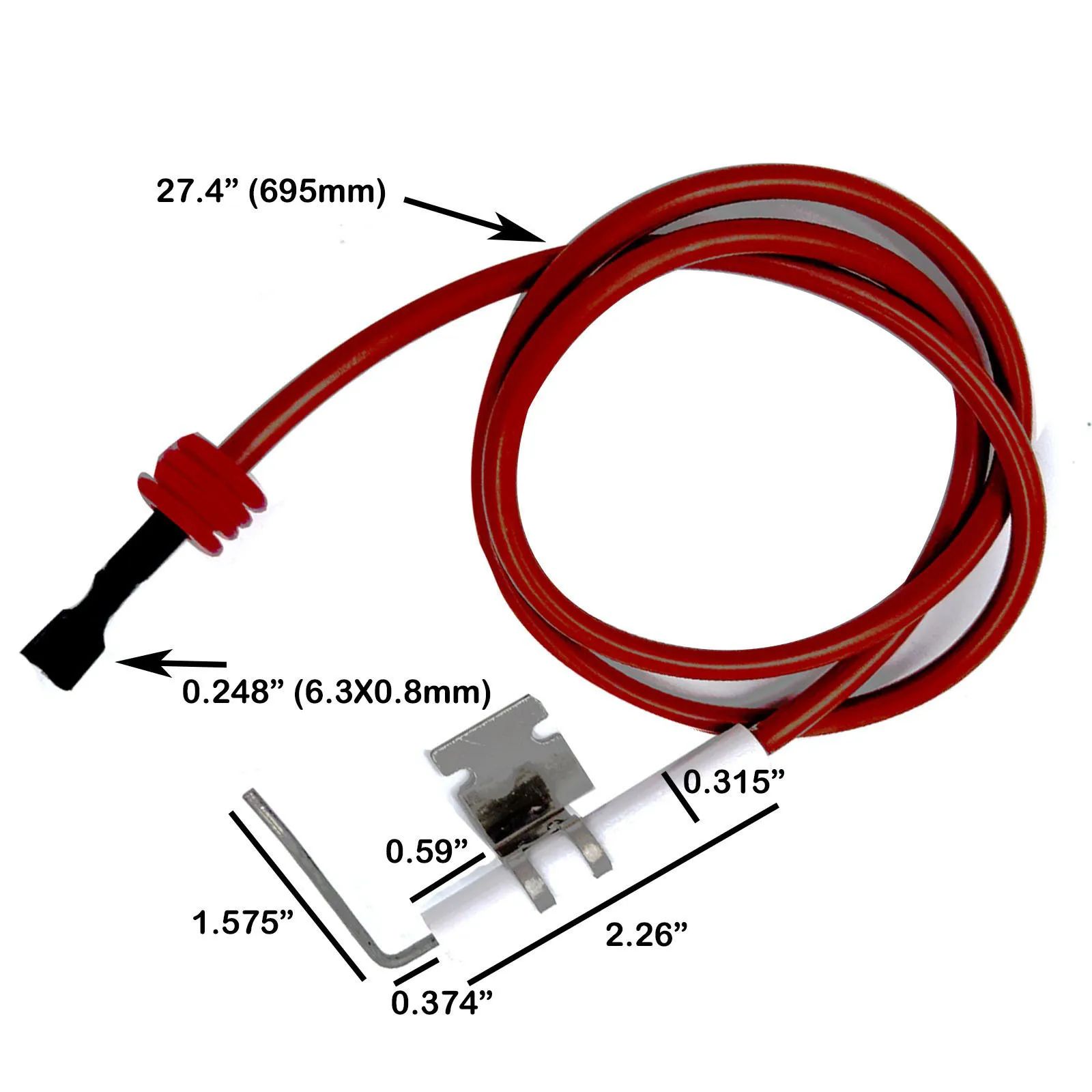 for rv Stove Ignition Electrode Single Probe Replacement Part Made for Consistent Ignition in Gas Cooking Units