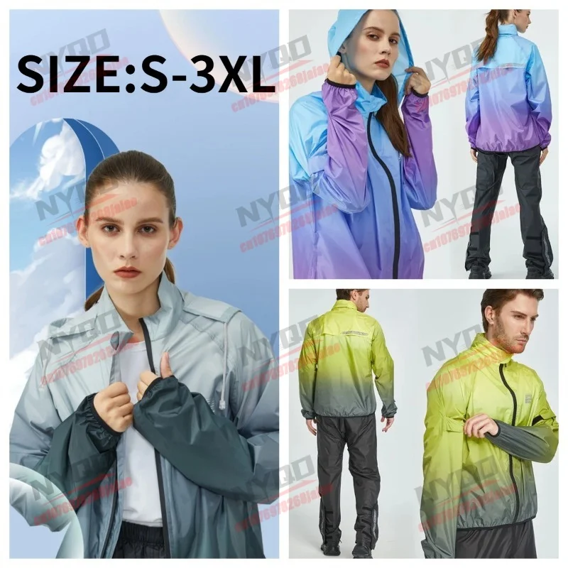 

Motorcycle Riding Raincoat Rainpants Suit Lightweight Comfortable Split Men and Women Rainstorm Prevention