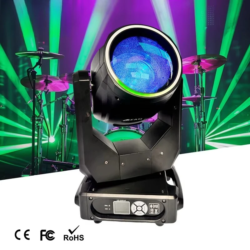 Светодиодный прожектор 14R 295W Beam DMX с кольцевой LED-лентой для дискотек, ночных клубов, вечеринок и баров