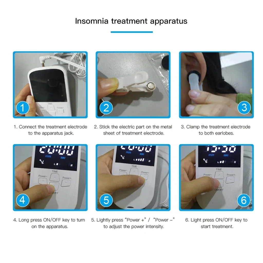 Instrumento de tratamento de insônia Alpha Stim, fadiga, auxílio para dormir, anti-depressão, ansiedade, dispositivo de terapia CES