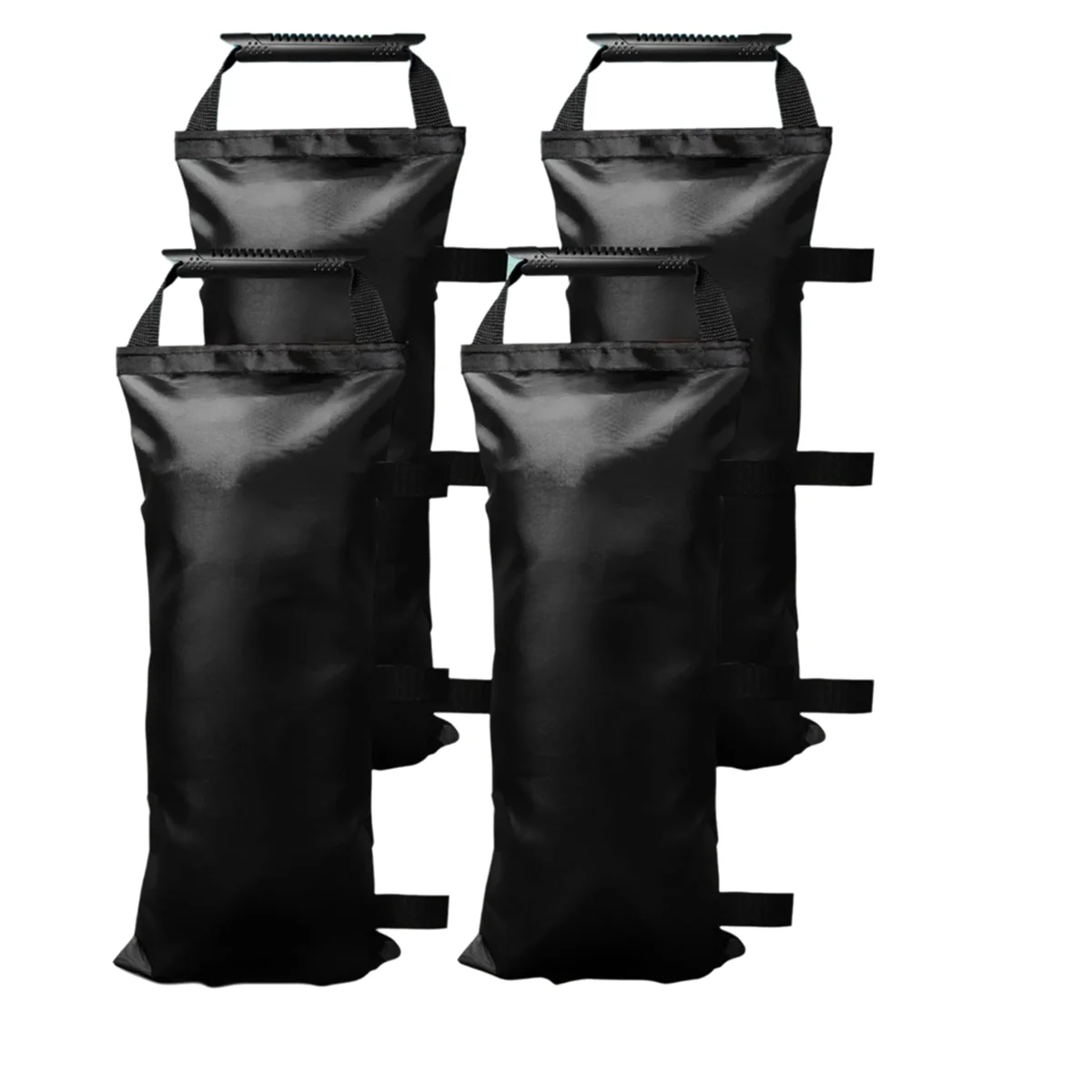 أكياس رمل لأوزان المظلة (بدون رمل) أكياس رمل للوزن أكياس رمل لخيمة المظلة أوزان المظلة 4 عبوات باللون الأسود