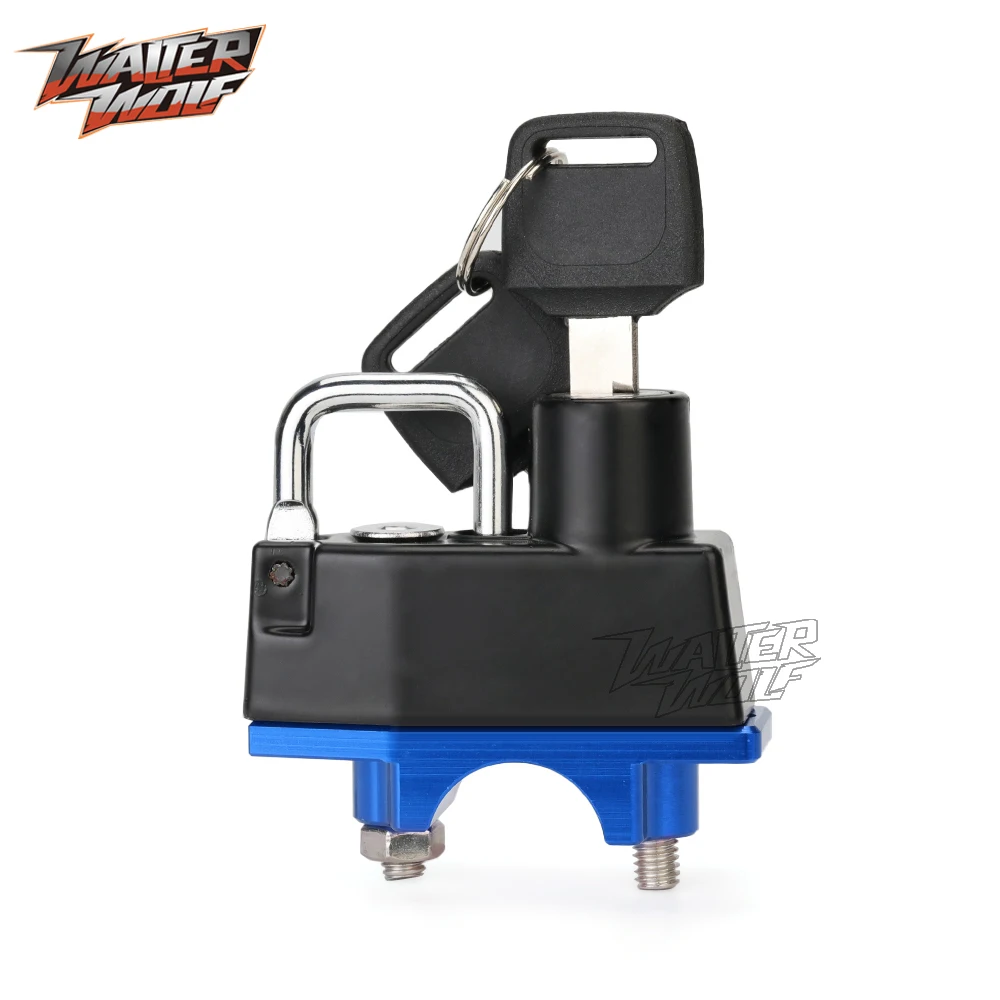 Helmet Lock For KAWASAKI KLX 140/L/G 150L 230/R 250 250S/F 300SM 450R Motorcycle Accessories Handlebar Clamp Padlock Anti-theft