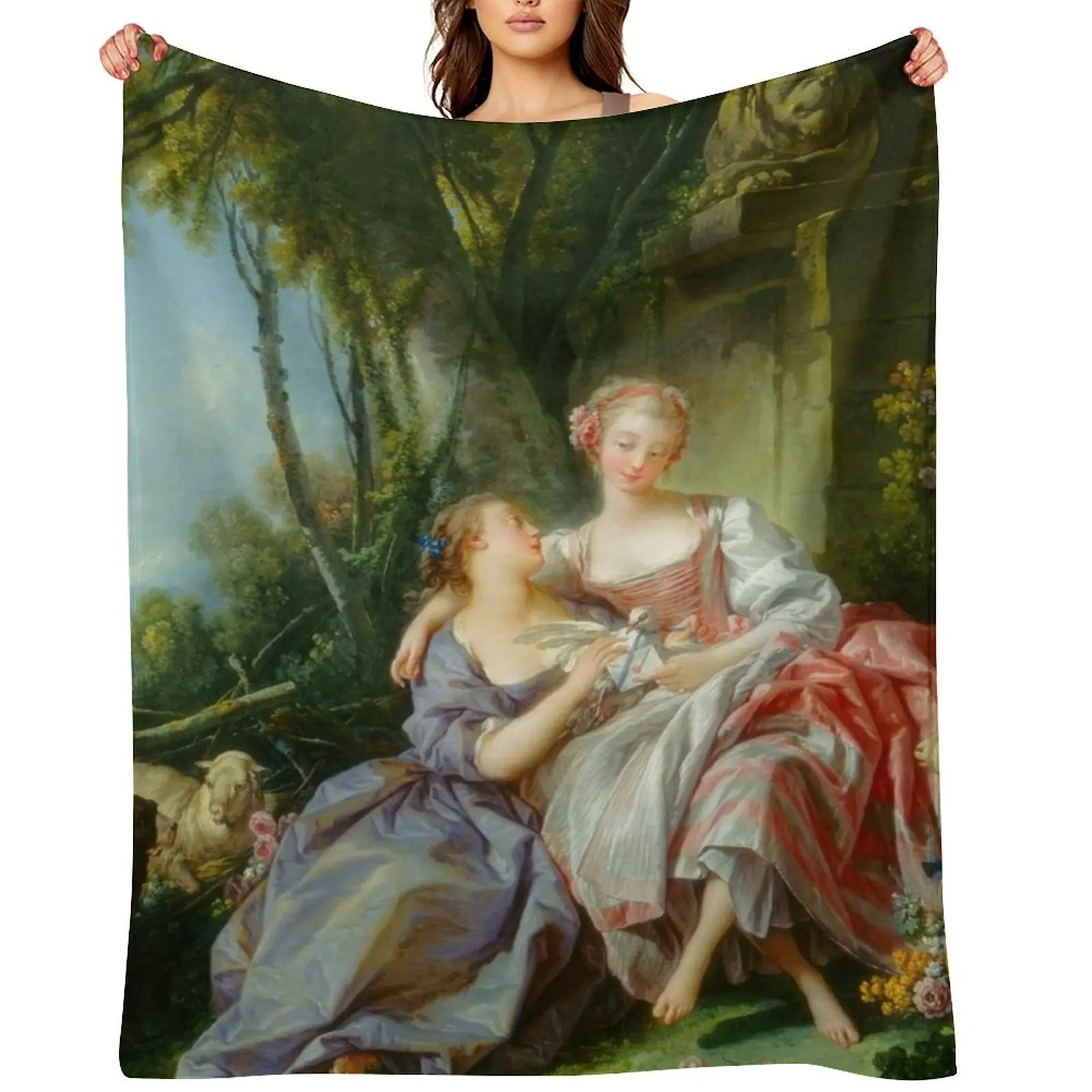 

Franois Boucher The love letter Throw Blanket Polar Decorative Sofas Summer Beddings for babies Blankets