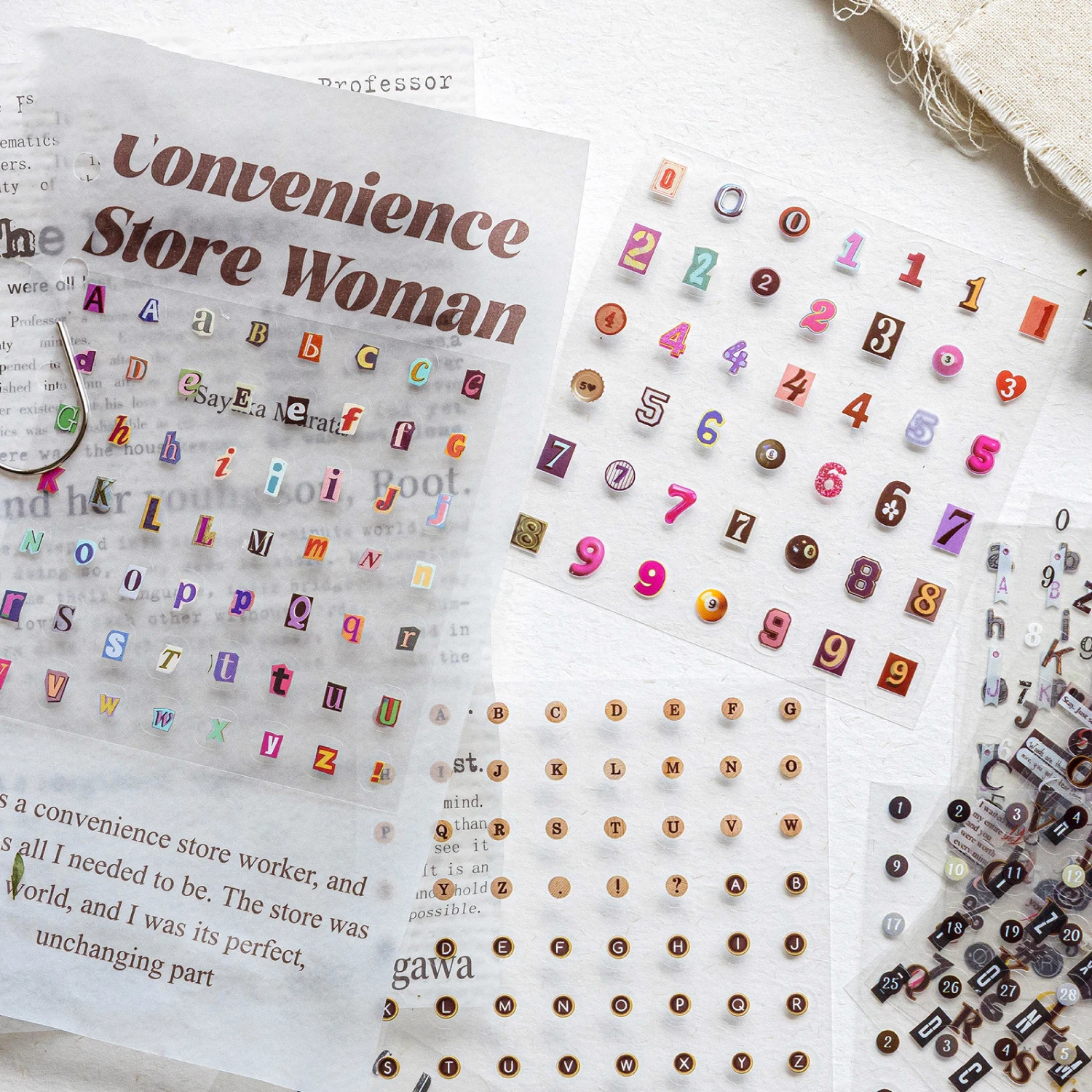 Retro Note Series Vintage Flower Butterfly Number Landscape PET Sticker Book Creative DIY Journal Material Collage Stationery