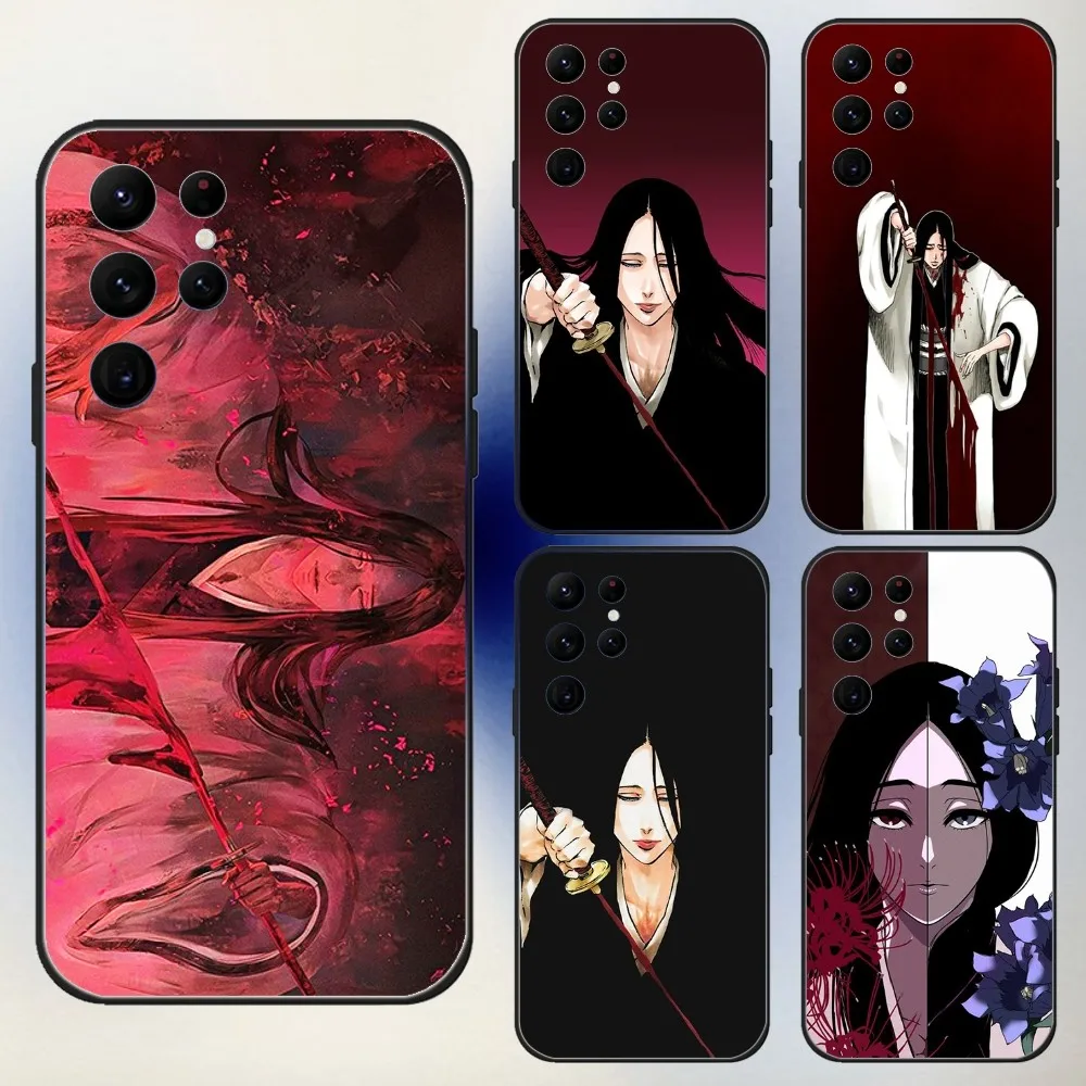 Retsu Unohana B-Bleachs Phone Case For Samsung S24,23,22,30,21,10,9,Ultra,Plus,Lite,FE,5G Black Soft Case