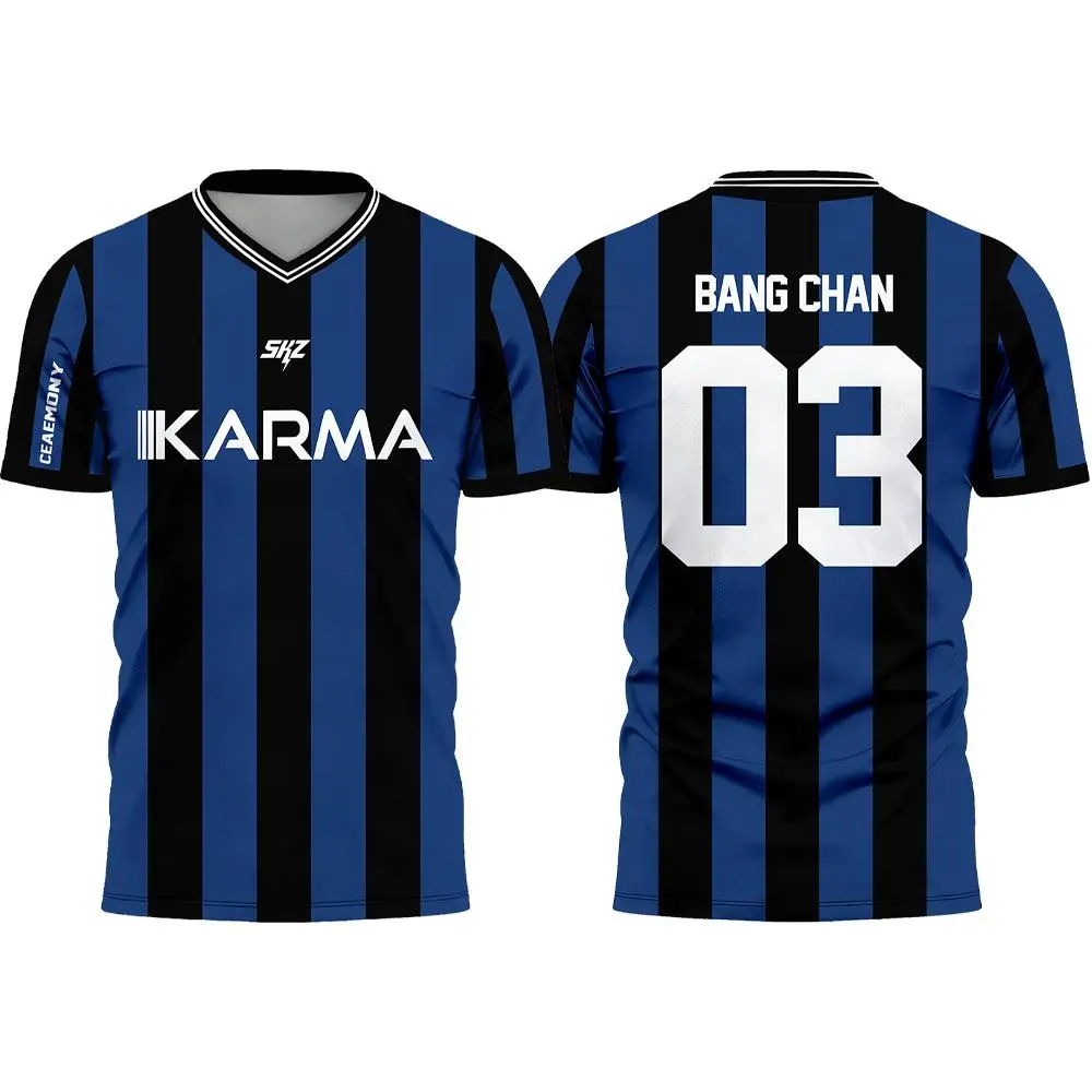 Karma SKZ Hyunjin 3D Schnelltrocknendes T-Shirt Unisex Kinder Männer Frauen Sport-Fan Sommer Outdoor-Training Tee Bequemes Atmungsaktives Oberteil – Detail 4