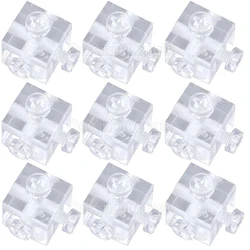 80PCS Acrylic Cube Corner Brackets Connectors Square Acrylic Corner Code Support Shelf Corner Brace Right Angle Bracket FG1289 