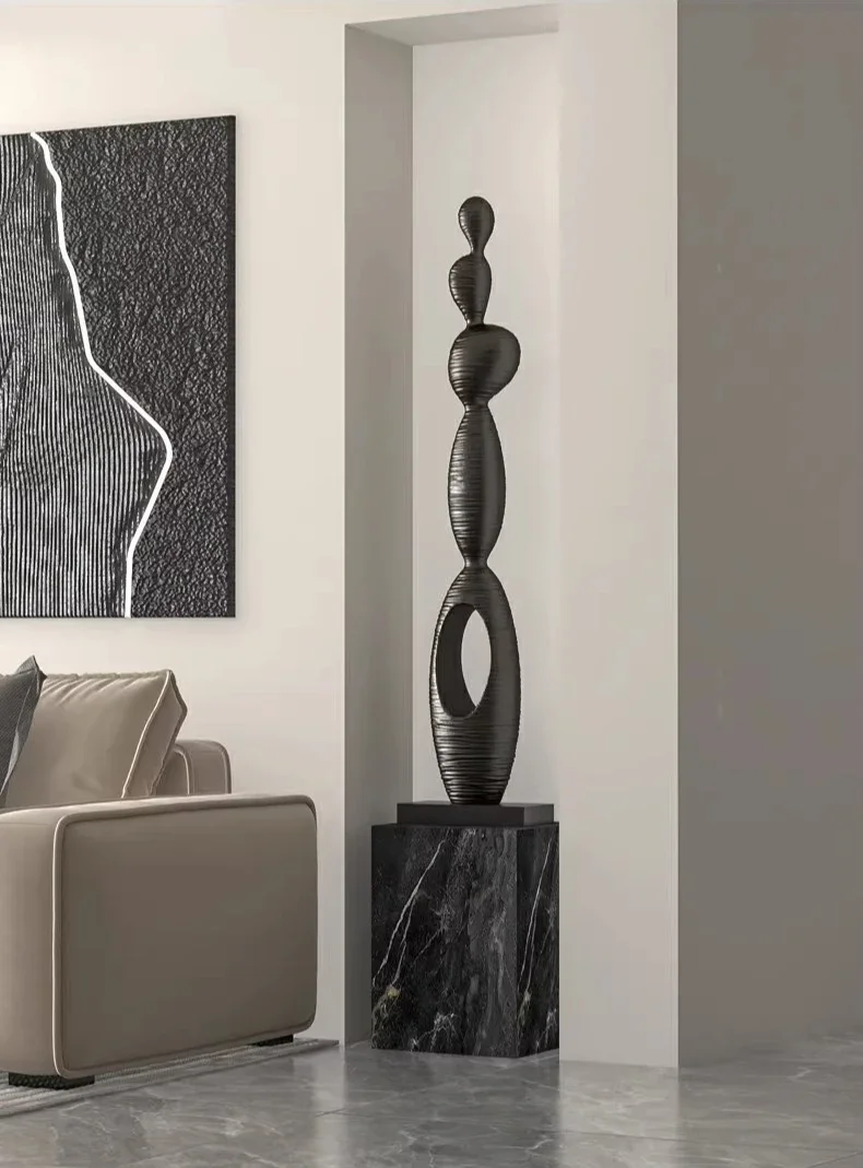Art sculpture entrance entrance slender vertical high ornament floor soft decoration