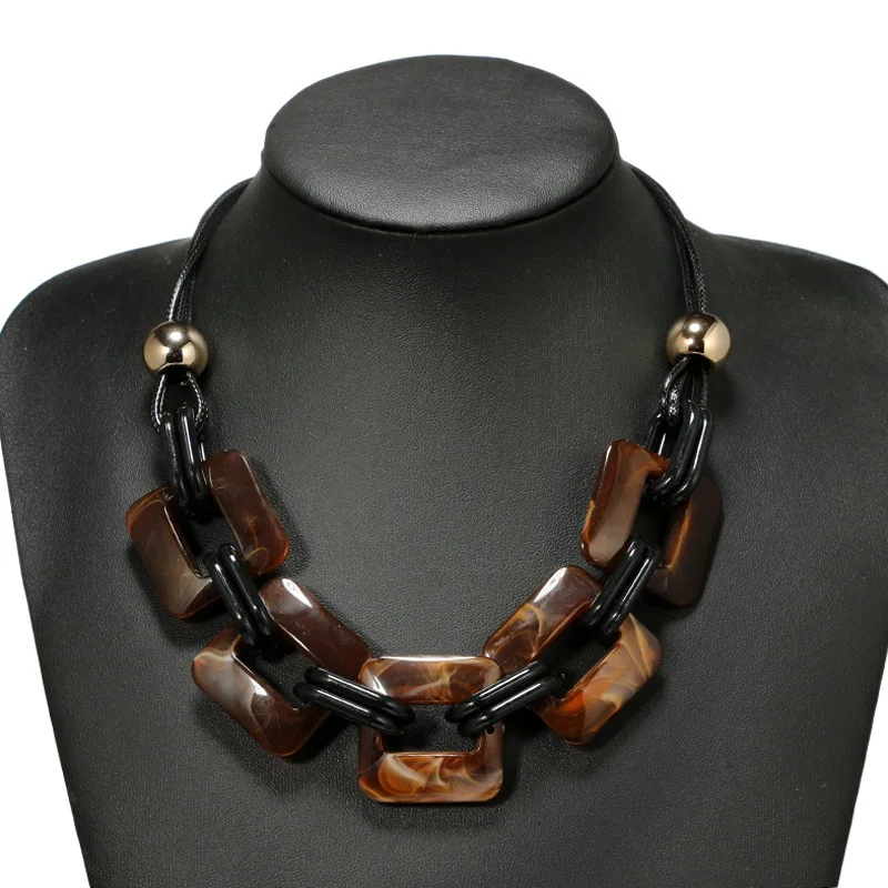 Find Me Fashion Power Leather Cord Statement Necklace & Pendants Vintage Weaving Collar Choker Necklace For Women Jewelry