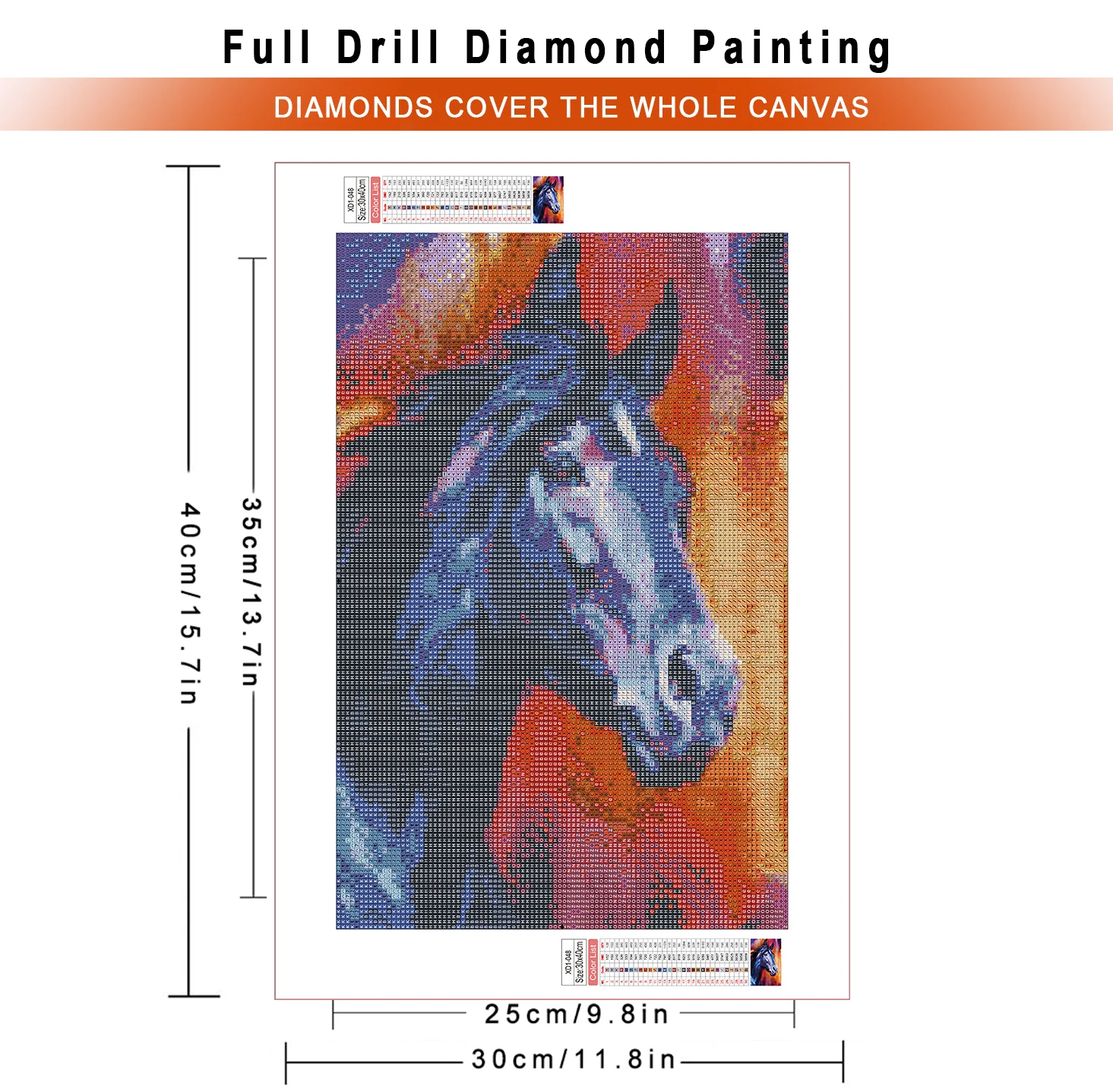 AZQSD Diamond Painting Kits Horse Animal Cross Stitch Needlework Embroidery Sale Home Decor Rhinestones 30x40cm Crafts