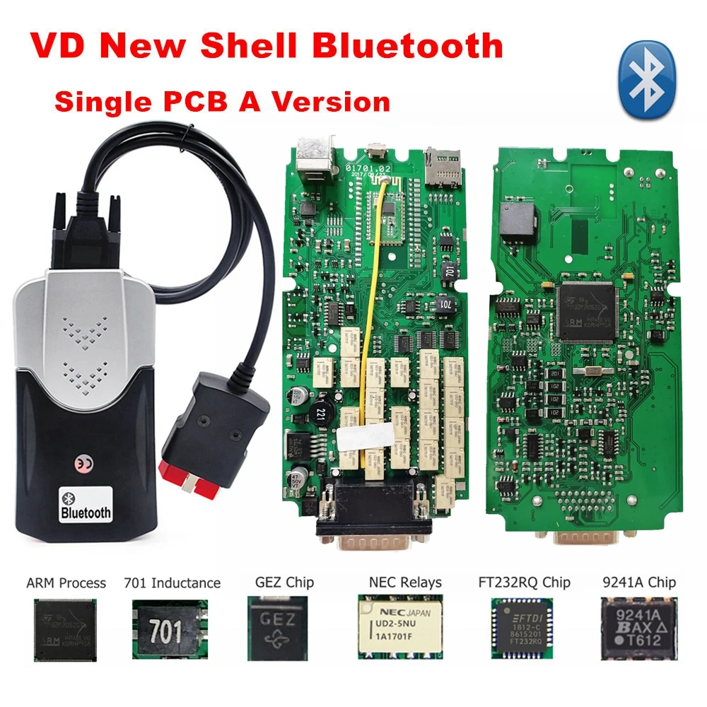 Single A+ PCB BT4.3 V2021.11 Update Firmware 3201 Nieuwe VCI Reparatie Tool TCS PRO+ Multidiag 9241A 2020.23 Gratis Keygen AUTO/VRACHTWAGENS