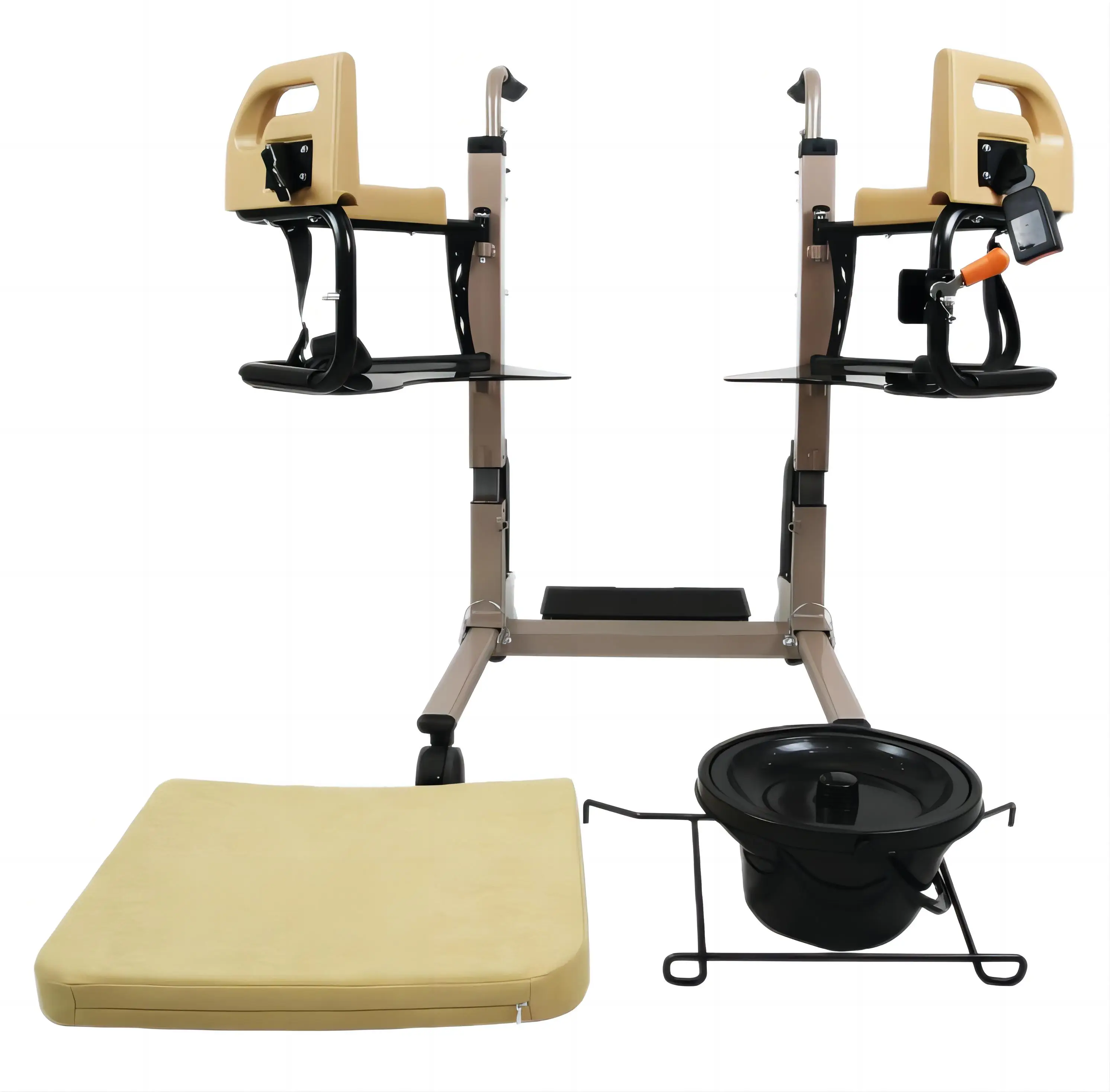 Medical Safety Electric Patient Transfer Lift Chair Adjustable Commode Chair With Controller