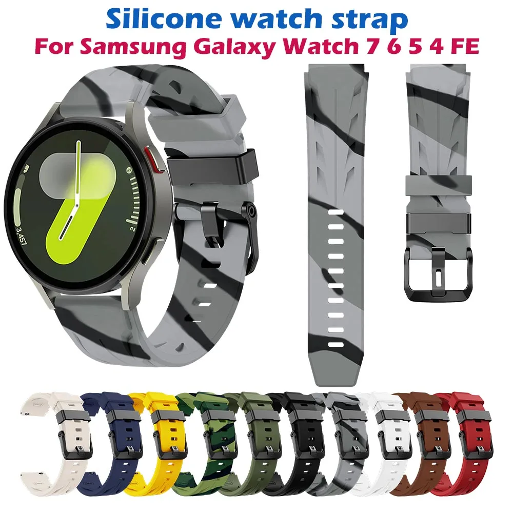 

For Samsung Galaxy Watch 7 6 5 4 FE Band Silicone Breathable 20mm Universal Band for Samsung Galaxy Watch 7 6 5 4 FE Watch Strap