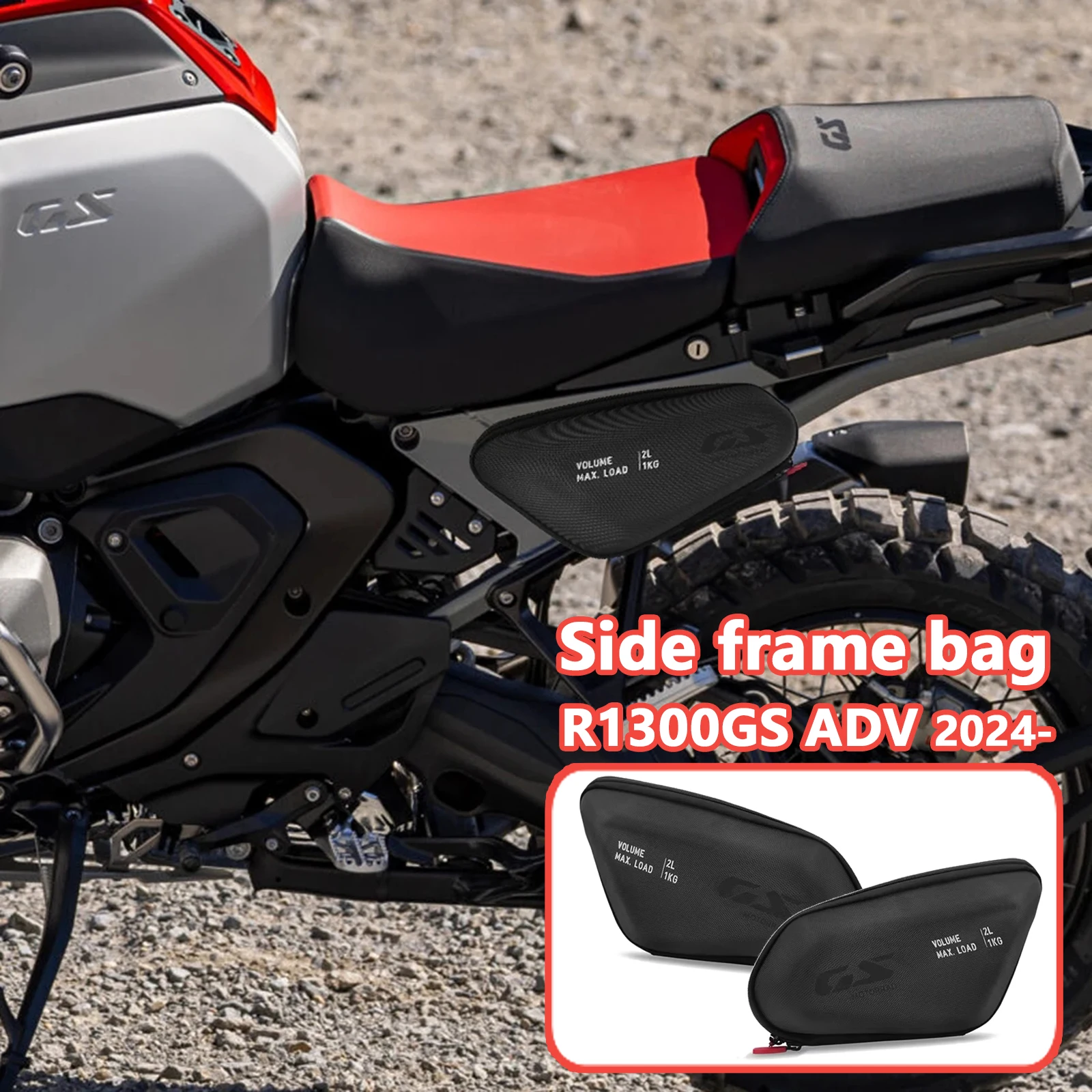 

For R1300GS Adventure R 1300 GSA R1300 GS ADV 2024 2025 New Motorcycle Side Frame Bag Storage Package Bags Waterproof Bag