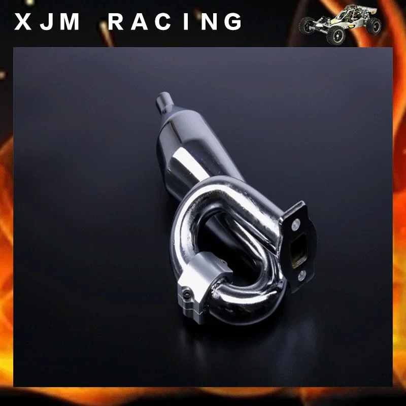 Braçadeira de metal cnc para carro rc 1/5, tubo de escape para peças de caminhão hpi baja 5b 5t 5sc rovan kingmotor rofun