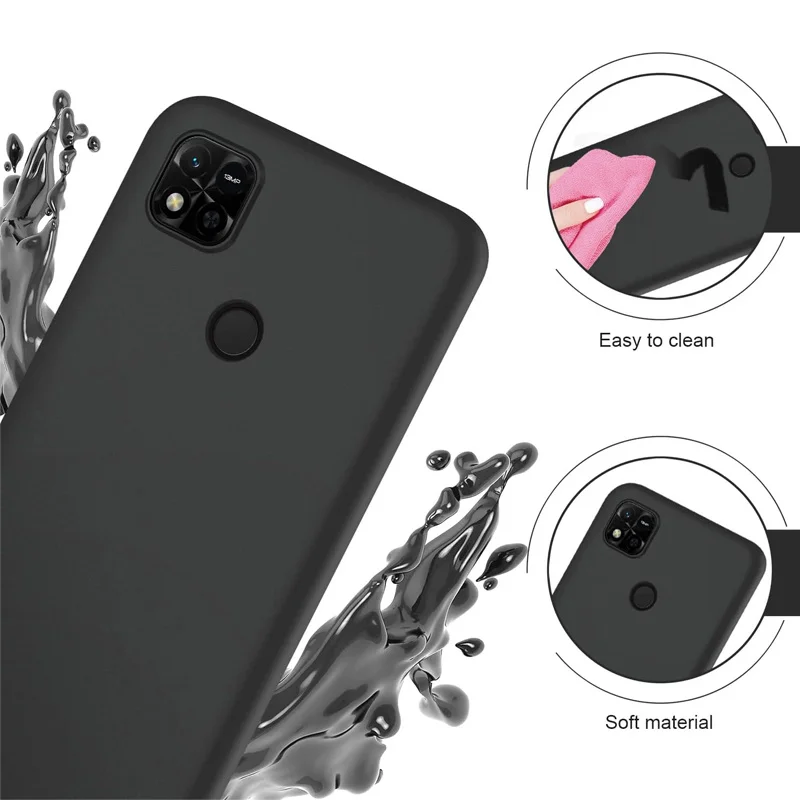 Black TPU Case for Redmi-10A 9C Soft Anti-Shock Phone Cases Redmi 9C NFC Xiaomi Redmi 10A Cover Redmi 10 A Case Redmi 10A