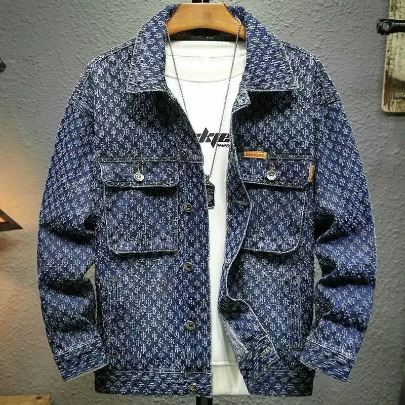 

High End Luxury Clothing England Style Knit Cardigan Jacquard with Pockets 2024 Spring Trendy Casual Design Chic Jacket for Men