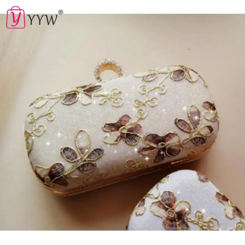 Luxury Embroidered Evening Bags Women  Designer Diamond Clutch For Party Bag Handbags Shoulder Crossbody Bags Messenger Female