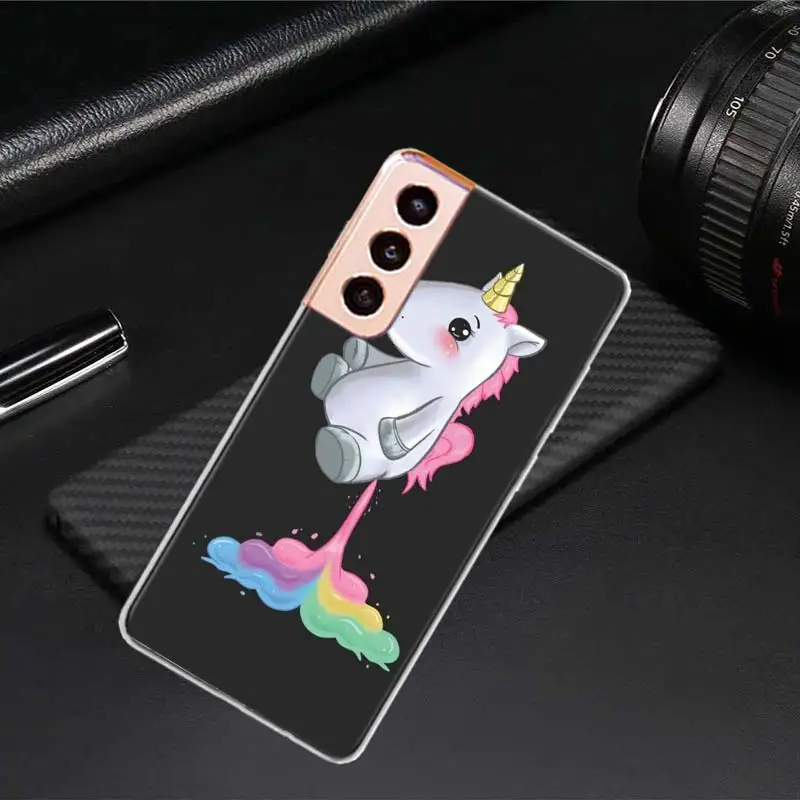 Cute Baby Unicorn Phone Case For Samsung A15 A25 A35 A55 Galaxy A70 A50 A40 A30 A20 A20E A20S A05S M12 M21 M30 M31 M32 M51 M5