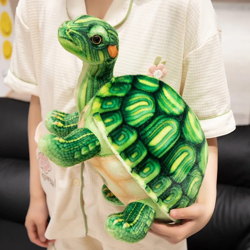 Süße grüne Simulation gefüllte Schildkröte realistische Meeresschildkröte Tier Plüsch Meerestier Spielzeug Geschenk Home Decor