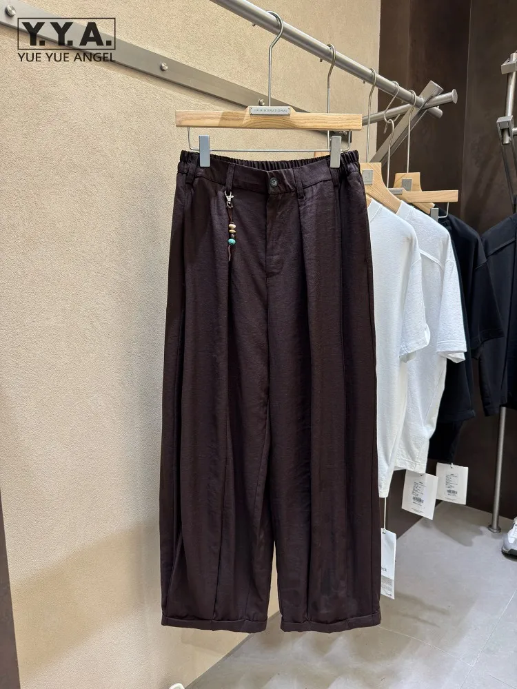 

Summer Fashion Mens Wide Leg Pants Relaxed Comfortable Loose Fit Casual Long Pant Mid Waist Straight-Leg Full Length Trousers
