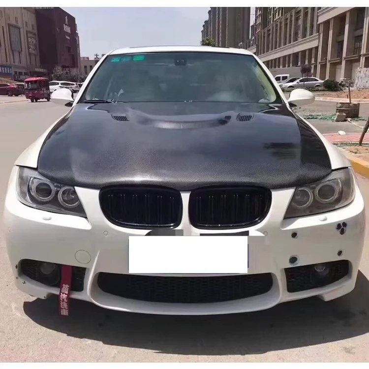 Factory Sale E90 E92 E93 Carbon Fiber Hood for  3 Series E90 2006-2012 Pre-LCI/LCI Upgraded E90 M3-Style Hood 2006-2012