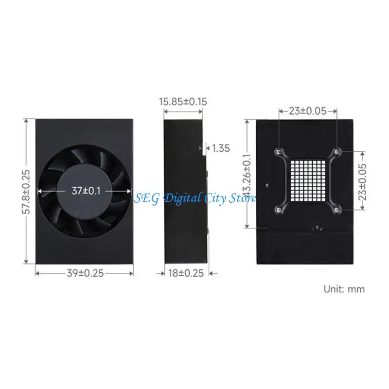 U75B Solución completa gestión térmica para TX2 NX con tornillos y soportes