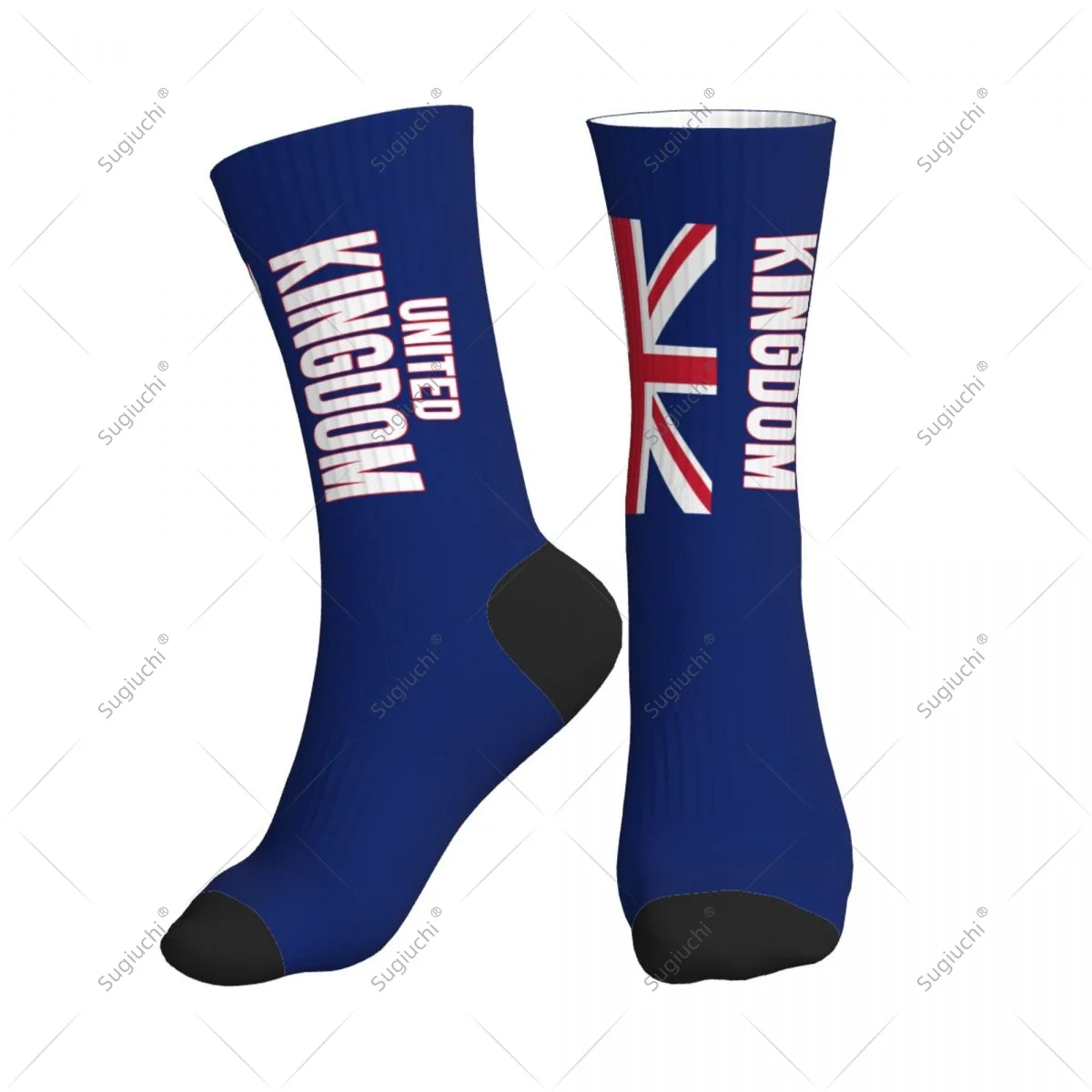 

Полиэстеровые носки до середины икры с 3D принтом Великобритании и флага Великобритании для мужчин и женщин, кавайные носки, уличные носки для скейтборда
