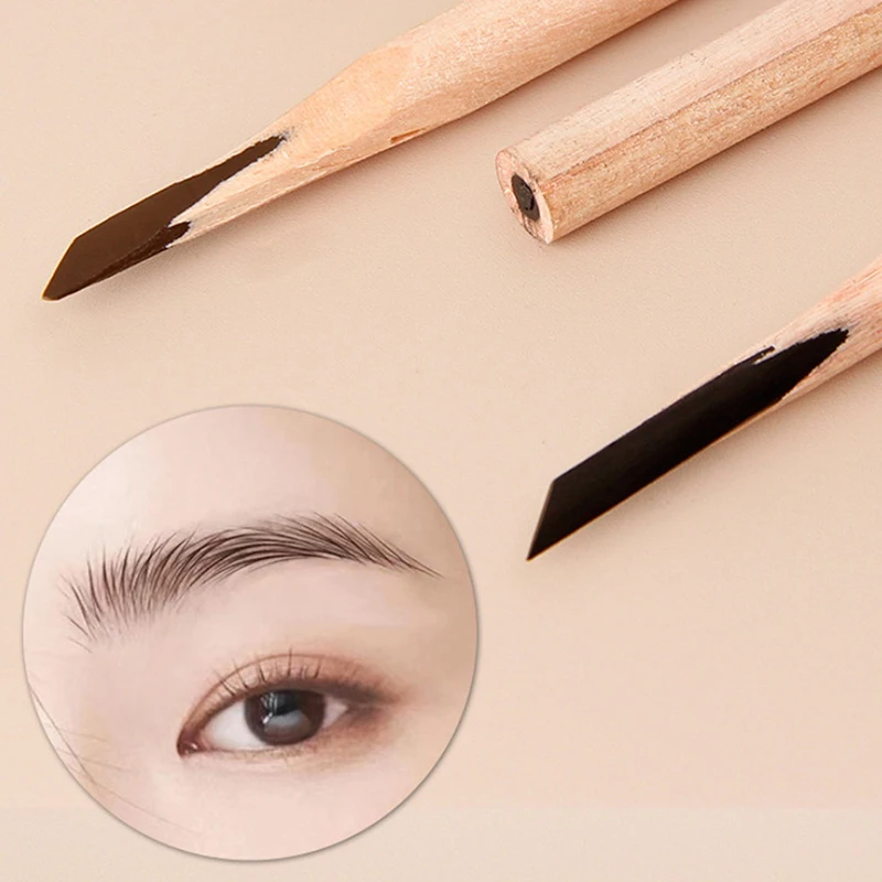 Wooden Eyebrow Pencil Waterproof Eyebrow Pencil Easy To Apply Non-Smudging Eyebrow Pencil Long Lasting Cosmetics Makeup