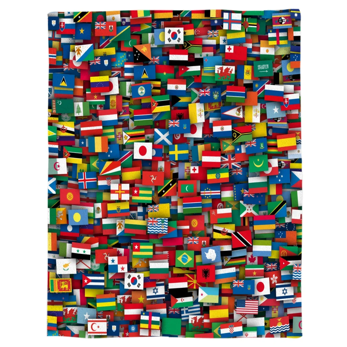 World Flag Blanket Warm Flannel Throw Blanket Flags of All Countries of The World Blankets for Bed Couch Sofa Home Decor Gifts