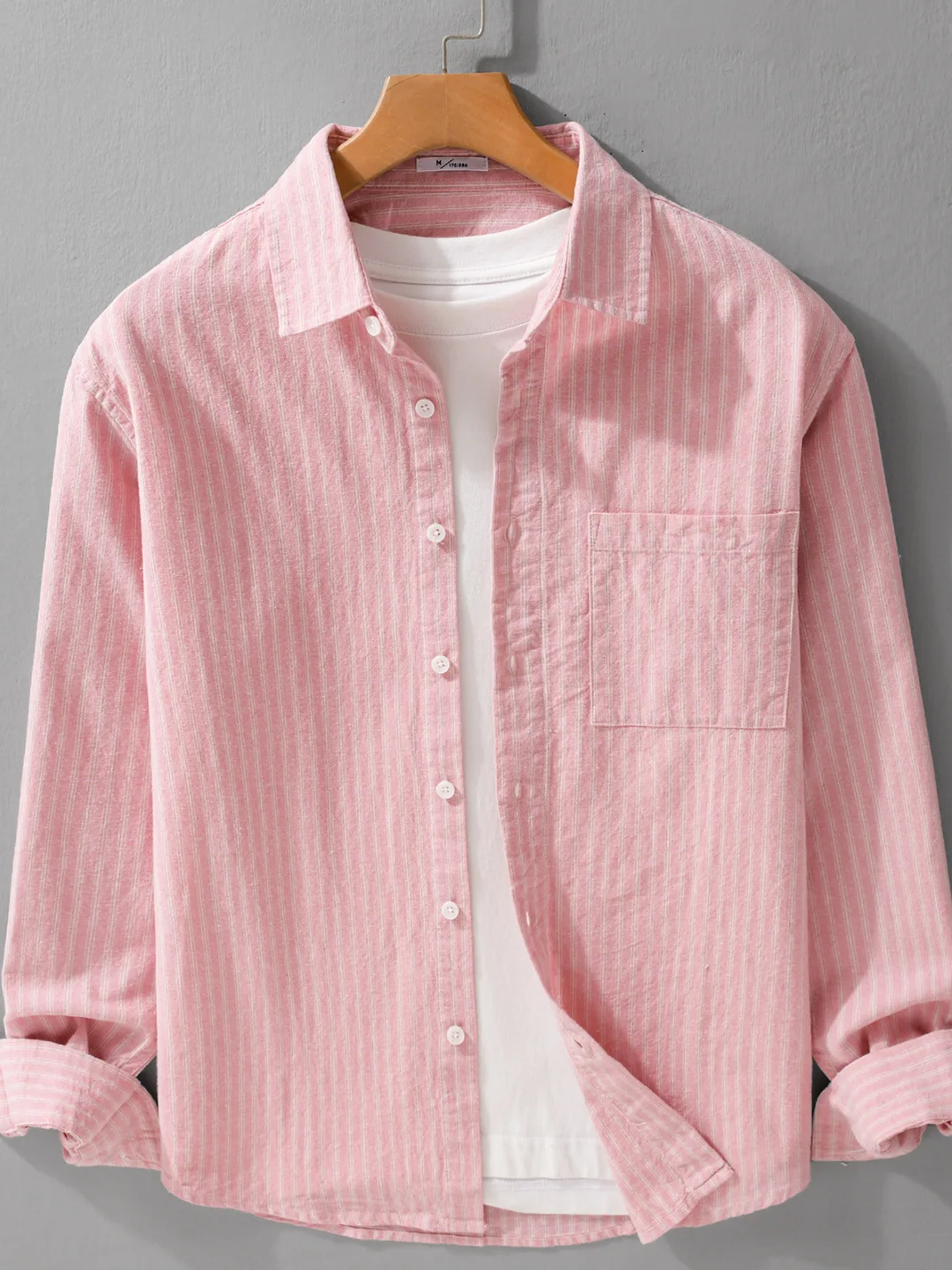 

Japanese Sle Men's Long Sve Cotton Striped irt Casual Loose Fit Spring Autumn Pure Cotton Comfortable Breathable irt