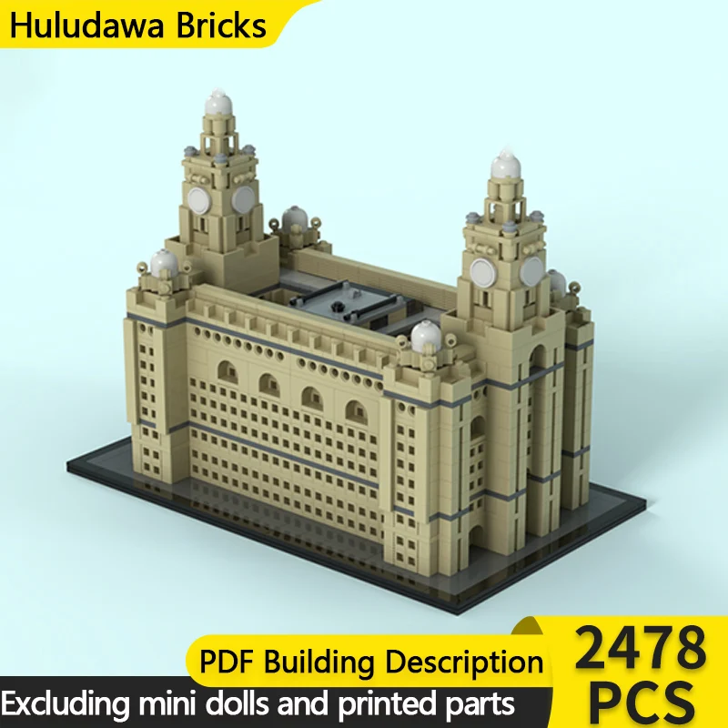 Street View Model MOC Building Bricks Britain High-Rise Building Modular Technology Children Holiday Gifts Assemble Toys Suit