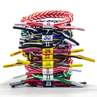 New Basketball Star Woven Bracelet Sports Wristband Basketball Rope Pull Style Bracelet Gifts For Men, Boys Friends Fans