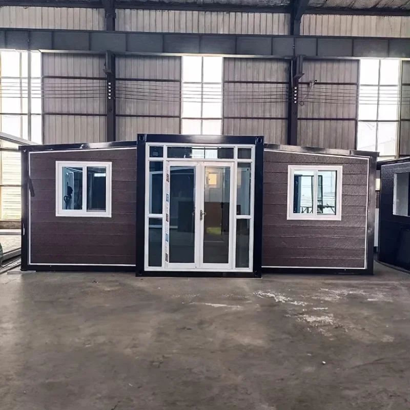 Australia Standard Steel Structure Foldable Prefabricated Villa 4 Rooms with Toilet Prefab Expandable Container House