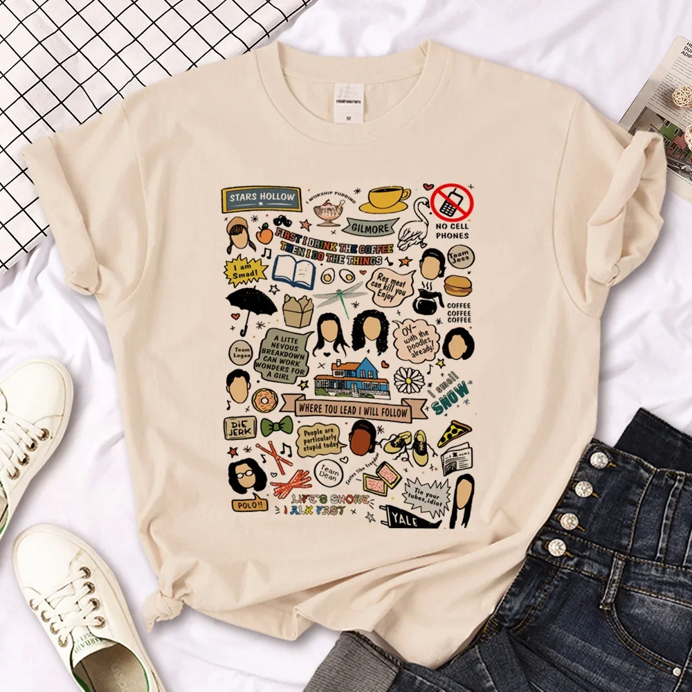 Gilmore Girls T Shirt Women Graphic T Shirt Girl Anime Clothes  T-shirts Originality Short Sleeve Fashional women