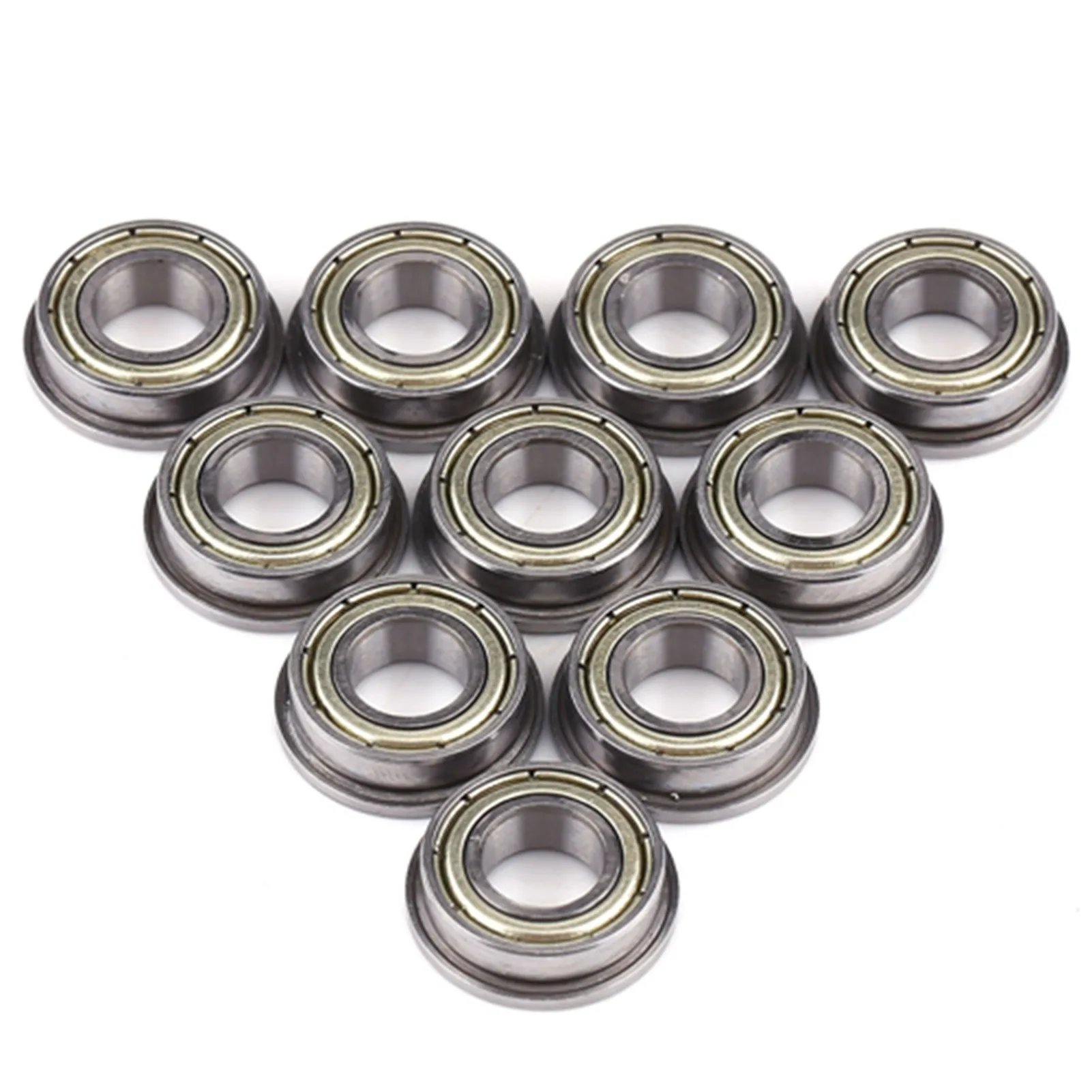 10pcs F688ZZ Metal Steel Double Shielded Flange Ball Bearings 8*16*5mm For Motor