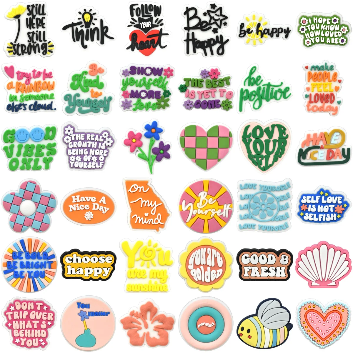 slogan English PVC shoe Charms Slippers Buckle combination Fit Wristbands accessories Decoration Bands gift unisex party