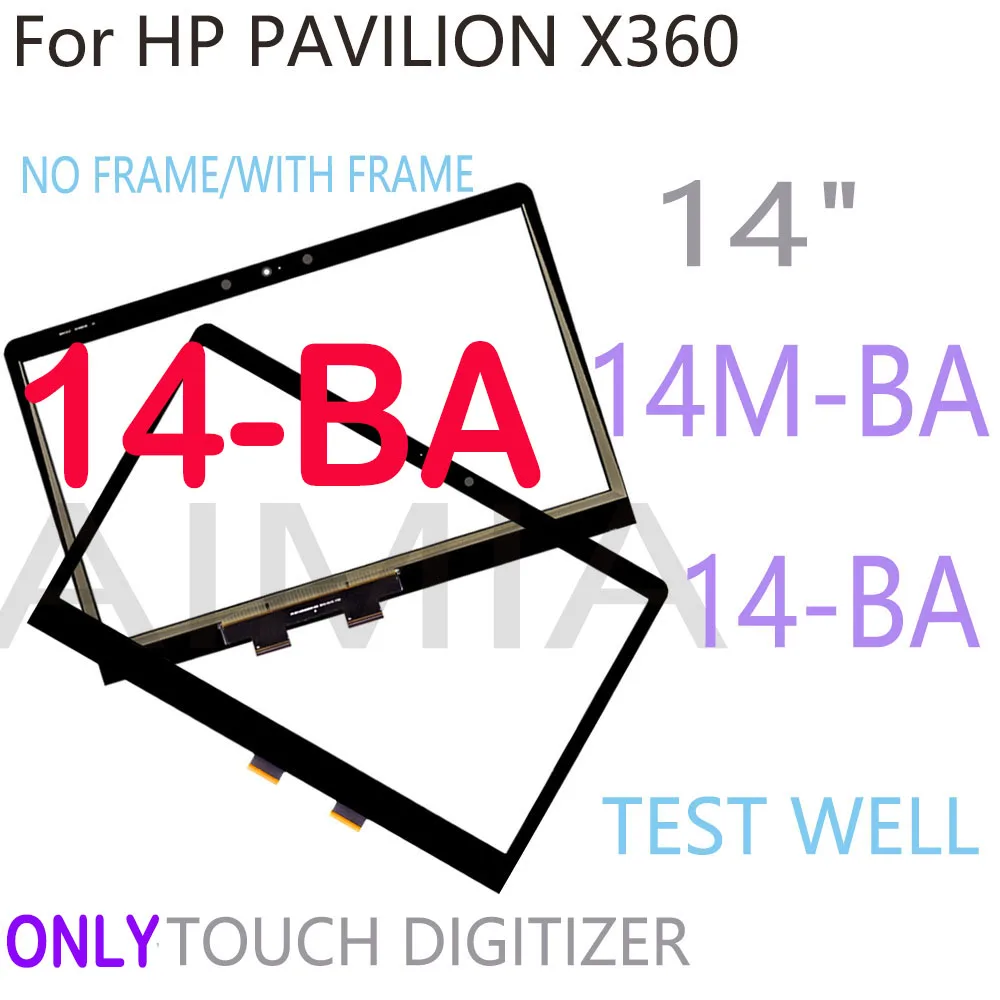 

14" Touch For HP PAVILION X360 14M-BA 14-BA Series Touch Screen Digitizer Glass Panel for HP 14-BA Touch Screen Replacement