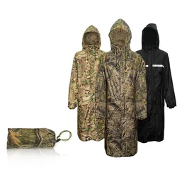 Impermeabili impermeabili a maniche lunghe Camouflage traspirante Poncho da moto Tactical Camping escursionismo caccia Gear Rainwear