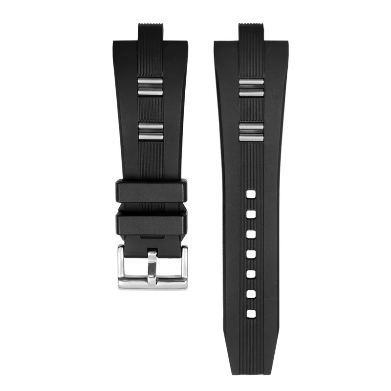 for Bvlgari Diagono Watch Strap Silicone Rubber Special Convex Interface Men\'s Dust Free Waterproof Sports Accessories