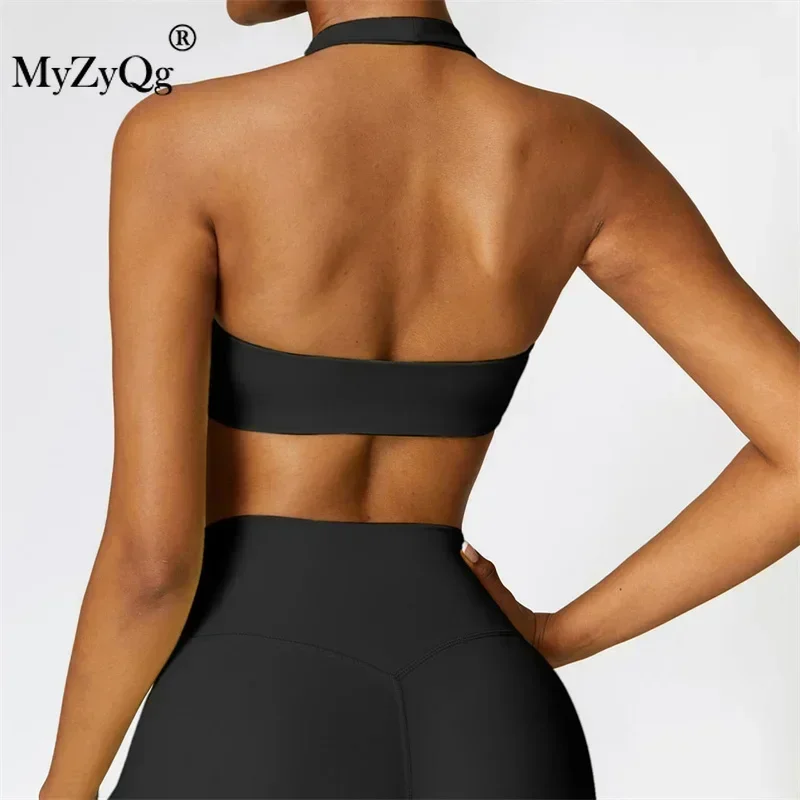 MyZyQg Running Shock-proof Back Women Yoga Bra Frosted Fitness Tank Top High Intensity Sports Underwear Female Pilate Top