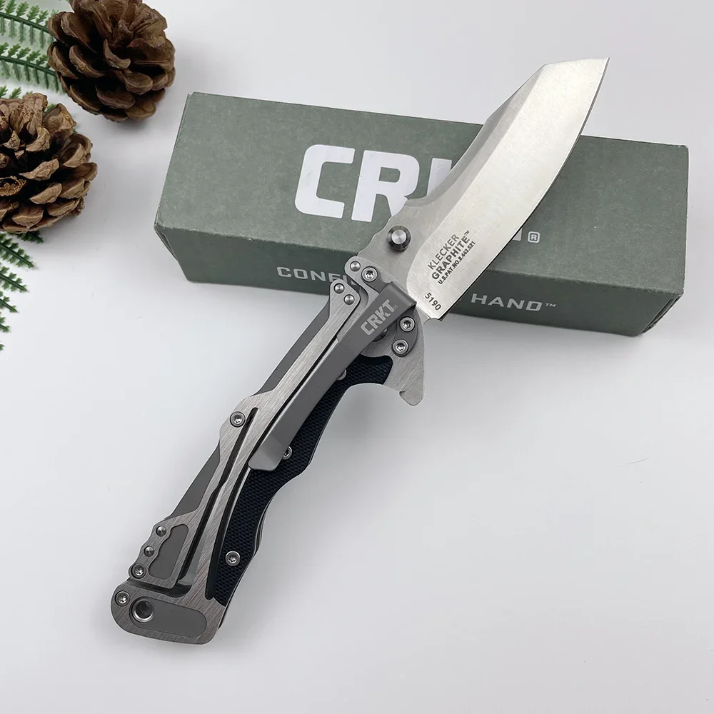 Cuchillo plegable de bolsillo 5190, hoja de acero 8Cr13MoV, mango G10, cuchillos de caza para acampar al aire libre, herramientas EDC de supervivencia táctica para regalos