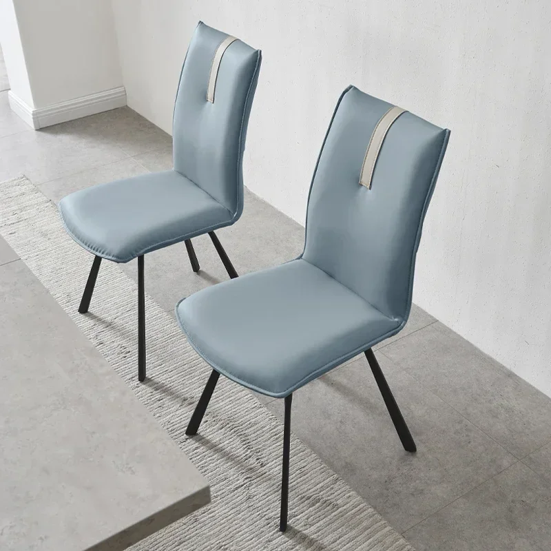 

Sleek Nordic Designer Dining Chair Modern Simplicity Easy-to-Clean Backrest Light Luxury Seating for Contemporary Spaces