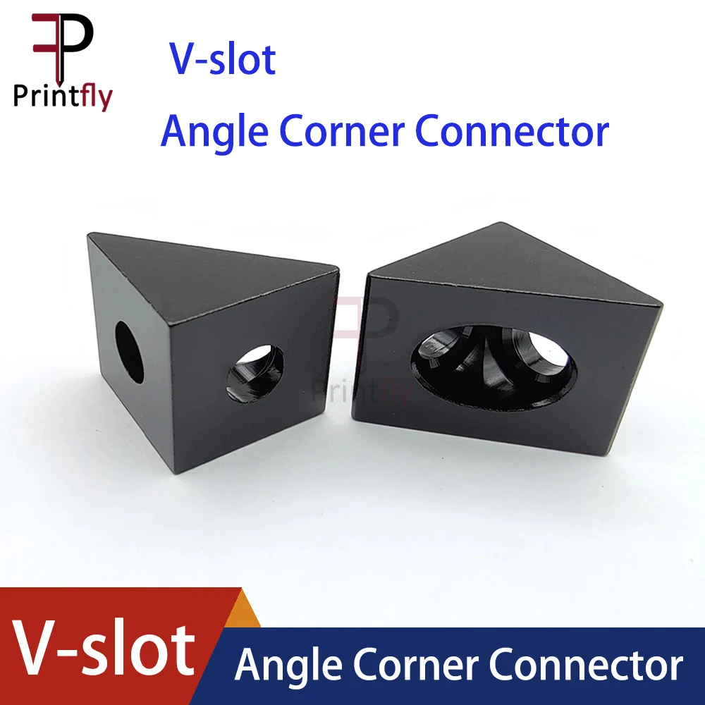 V-slot Black Angle Corner Connector 90 Degree Angle Bracket For Openbuilds Cnc Mill 3d Printer Diy Parts