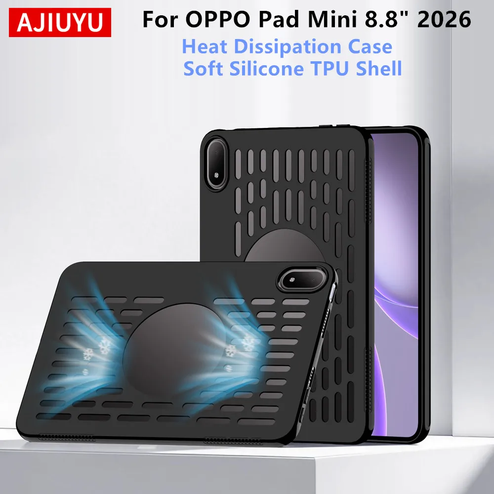 

Heat Dissipation Tablet Case For OPPO Pad Mini 2026 Silicone Cover TPU Shell for OPPO Pad Mini 8.8" OPD2515 Soft Shockproof Case