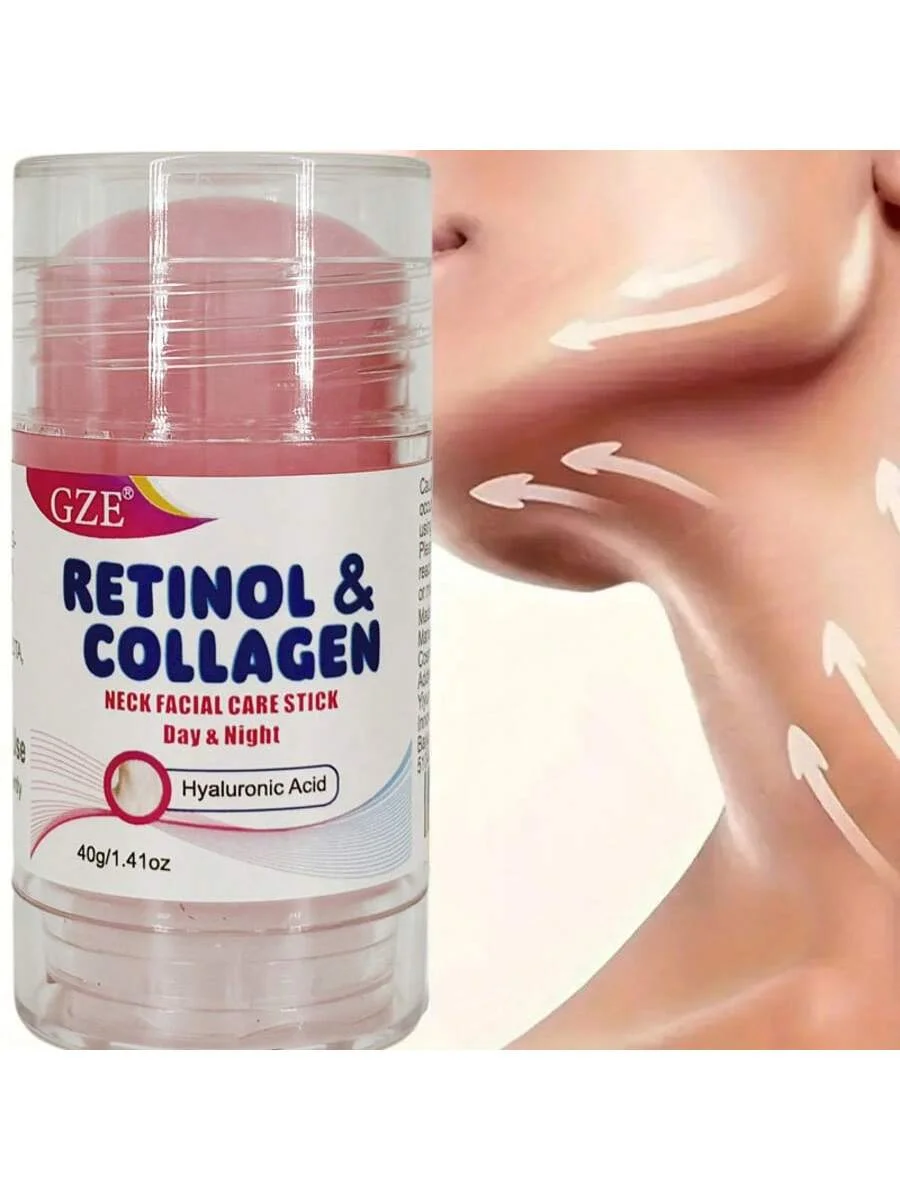 GZE Retinol & Collagen Neck Stick: Facial Moisturizer with Retinol & Collagen Complex, Day & Night Cream - Hydrating Face Cream