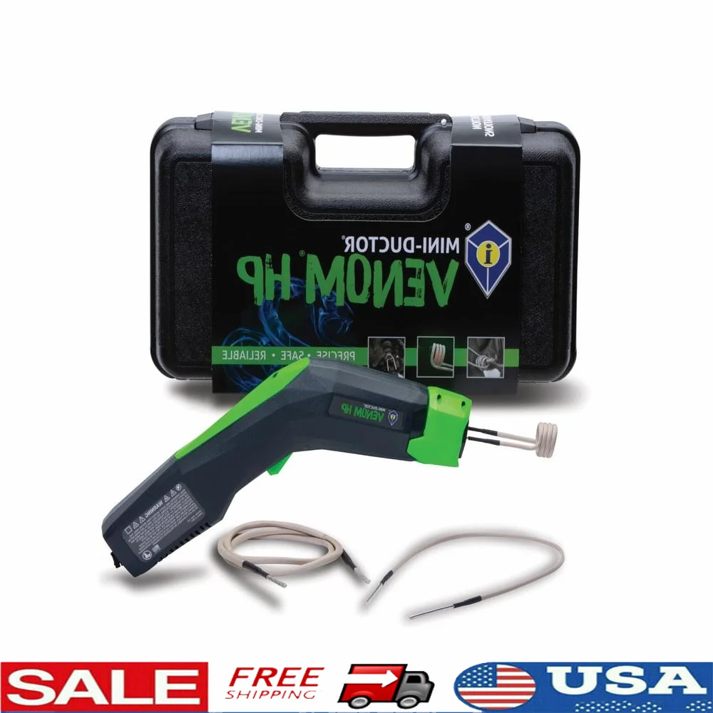 Induction Heater Mini-Ductor Venom HP with Coil Kit & Carry Case Fast & Safe Bolt/Nut/Adhesive/Windshield Removal 1800W Power